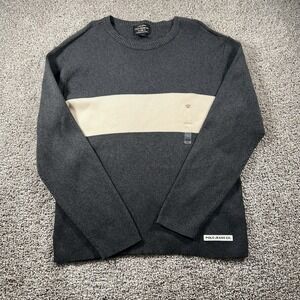 Vintage Polo Ralph Lauren Sweater Mens Large‎ Gray Rib Knit Pullover Japan Made